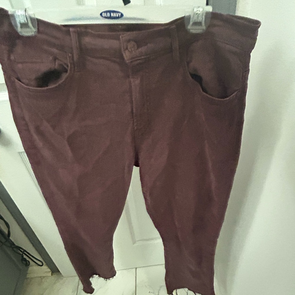 NWOT MOTHER denim, the insider crop step Frey.